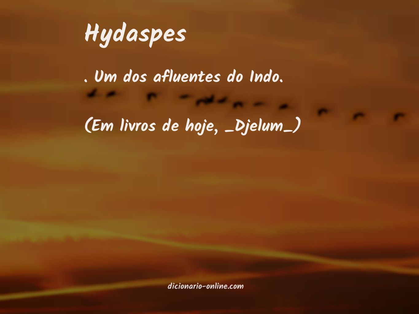 Significado de hydaspes