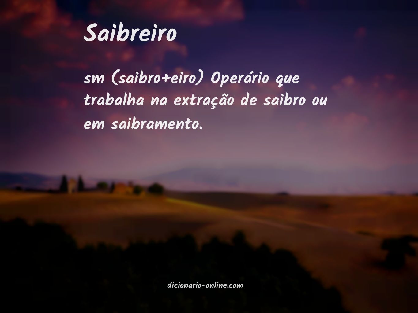 Significado de saibreiro