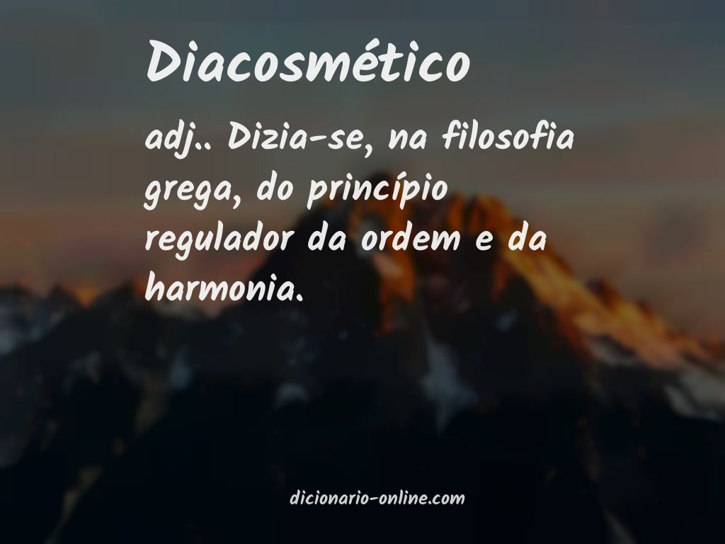 Significado de diacosmético