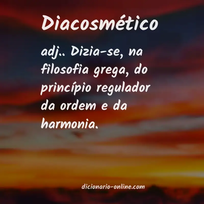 Significado de diacosmético
