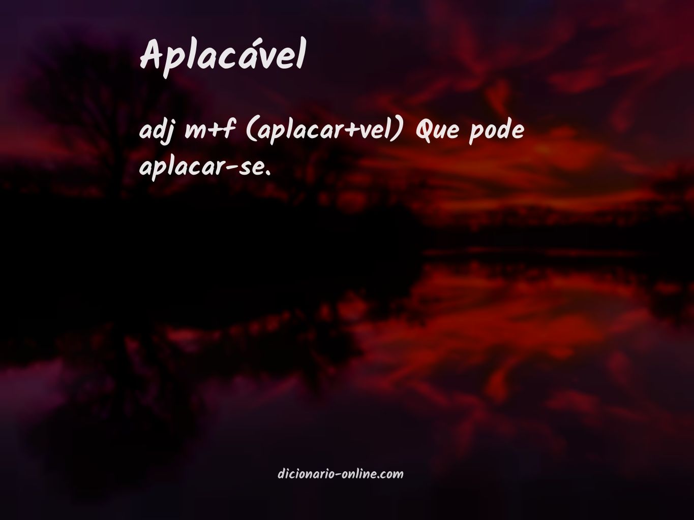 Significado de aplacável