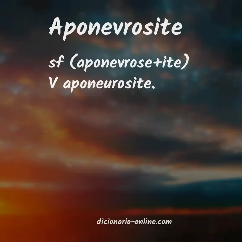 Significado de aponevrosite