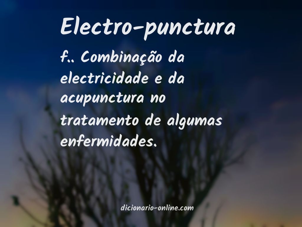 Significado de electro-punctura