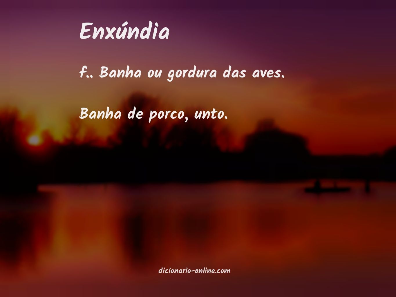 Significado de enxúndia