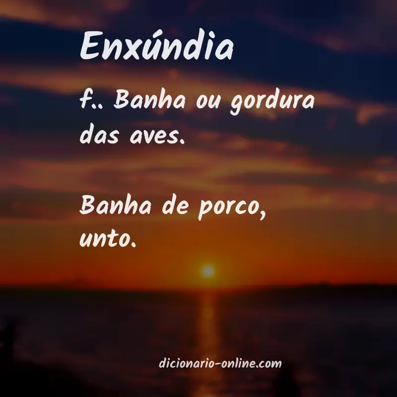 Significado de enxúndia