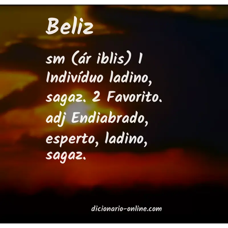 Significado de beliz