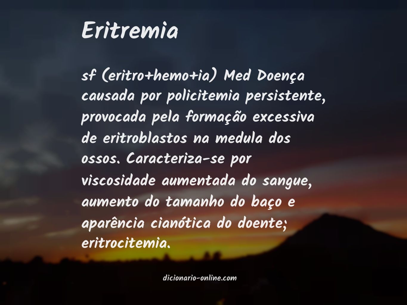 Significado de eritremia