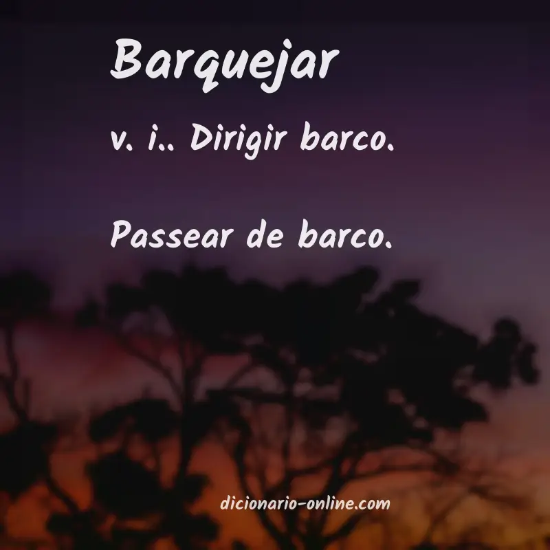 Significado de barquejar