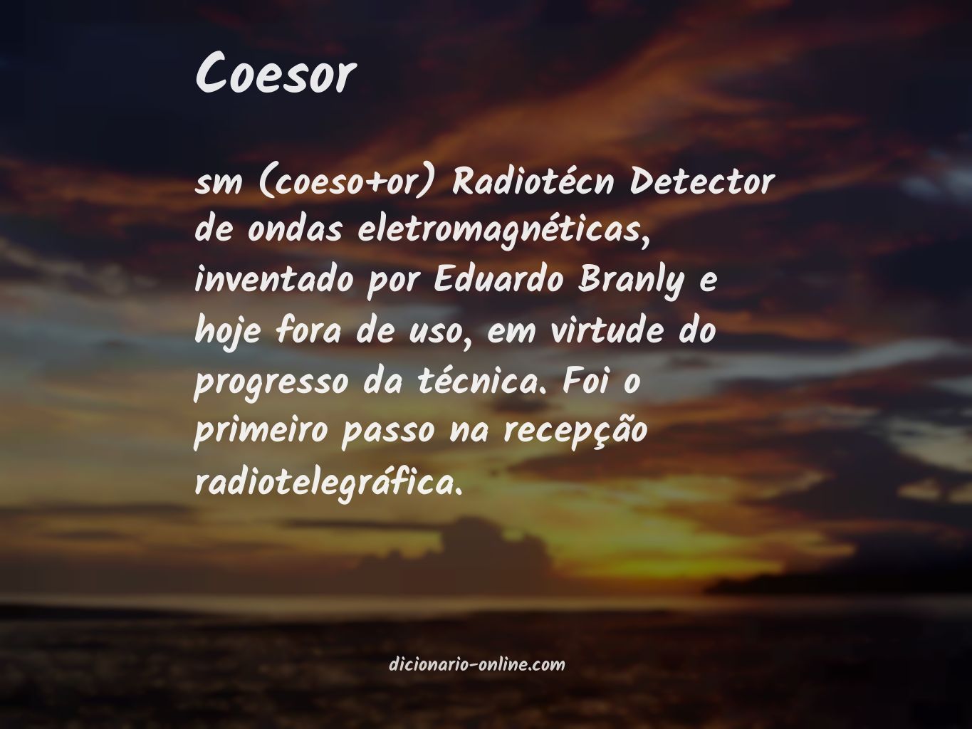 Significado de coesor