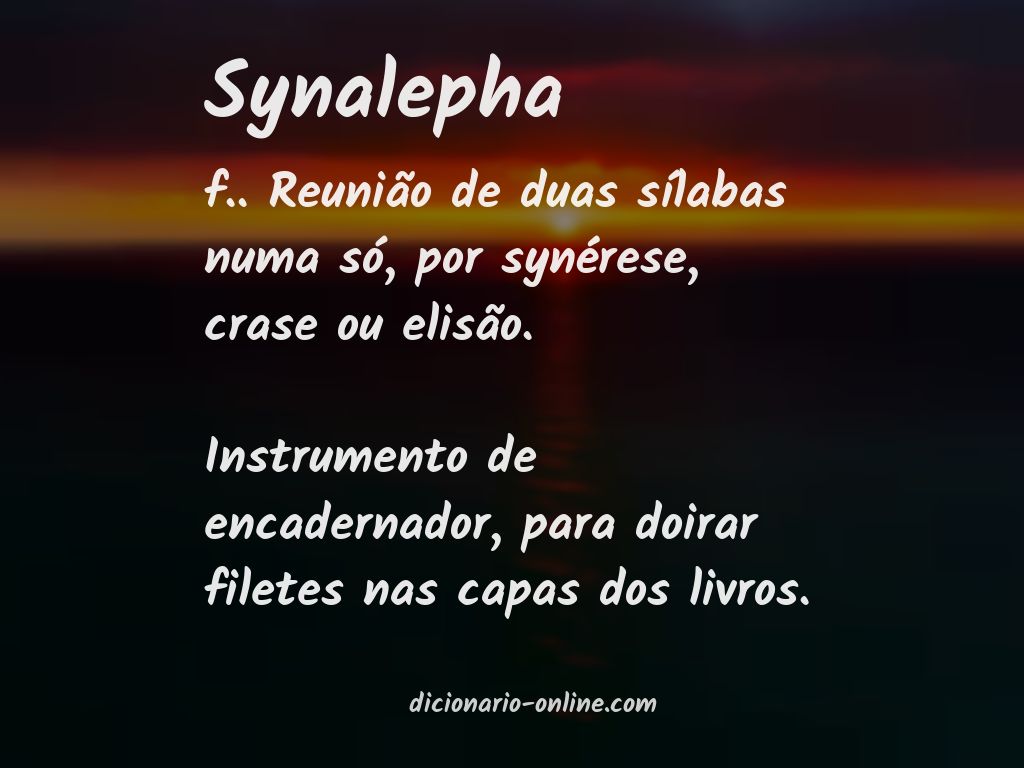 Significado de synalepha