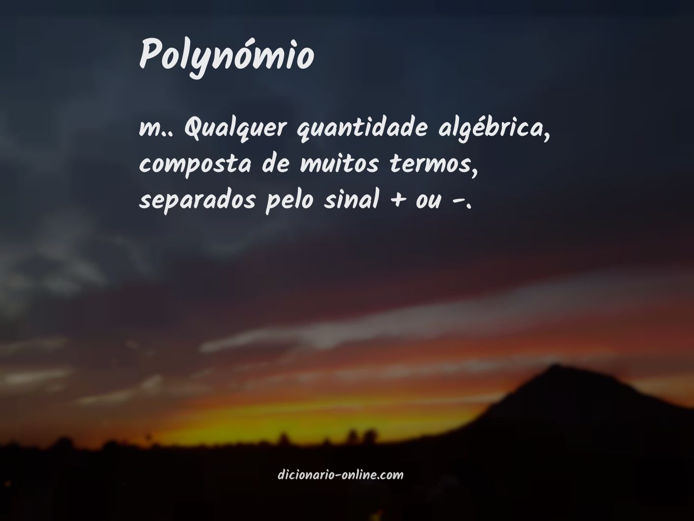 Significado de polynómio