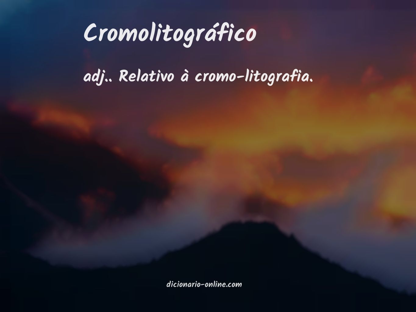 Significado de cromolitográfico