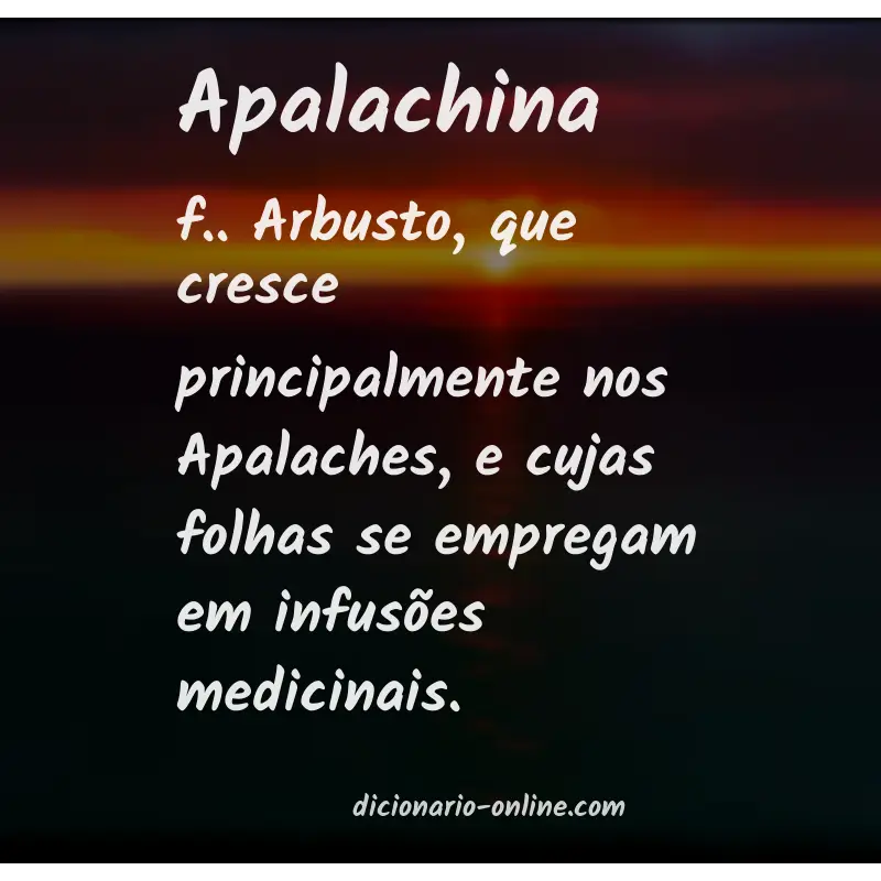 Significado de apalachina