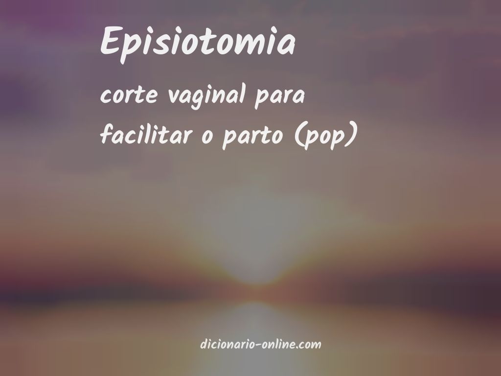 Significado de episiotomia