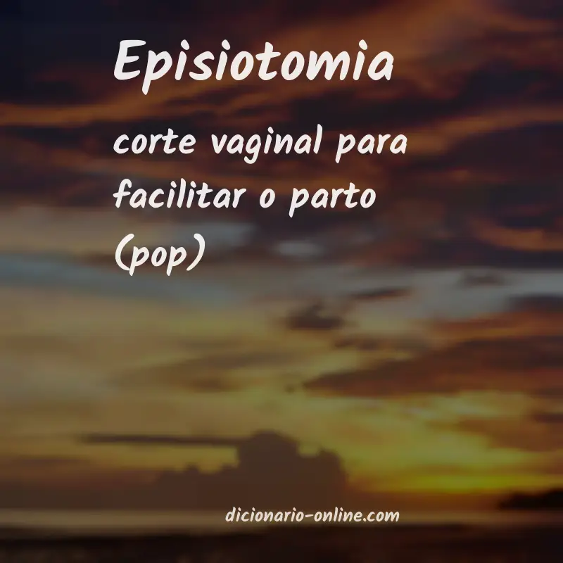 Significado de episiotomia