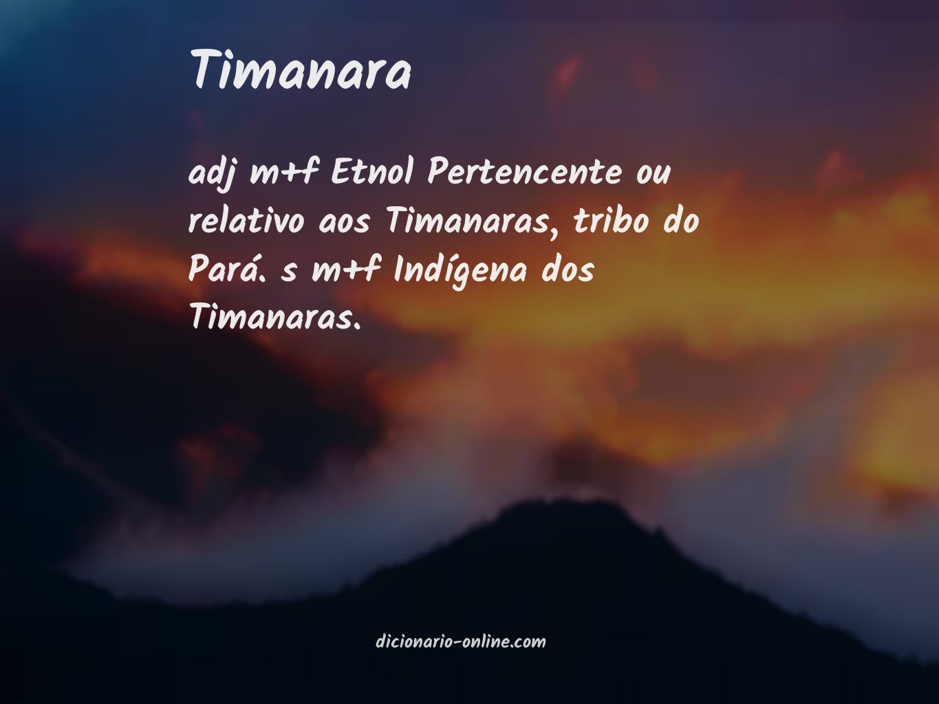 Significado de timanara