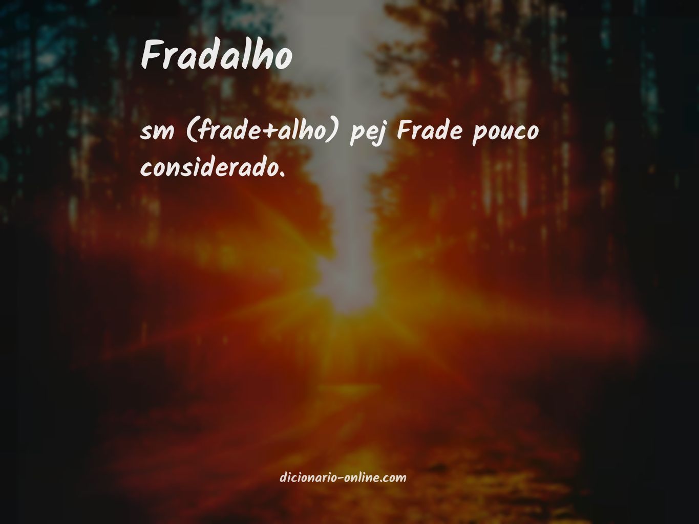 Significado de fradalho