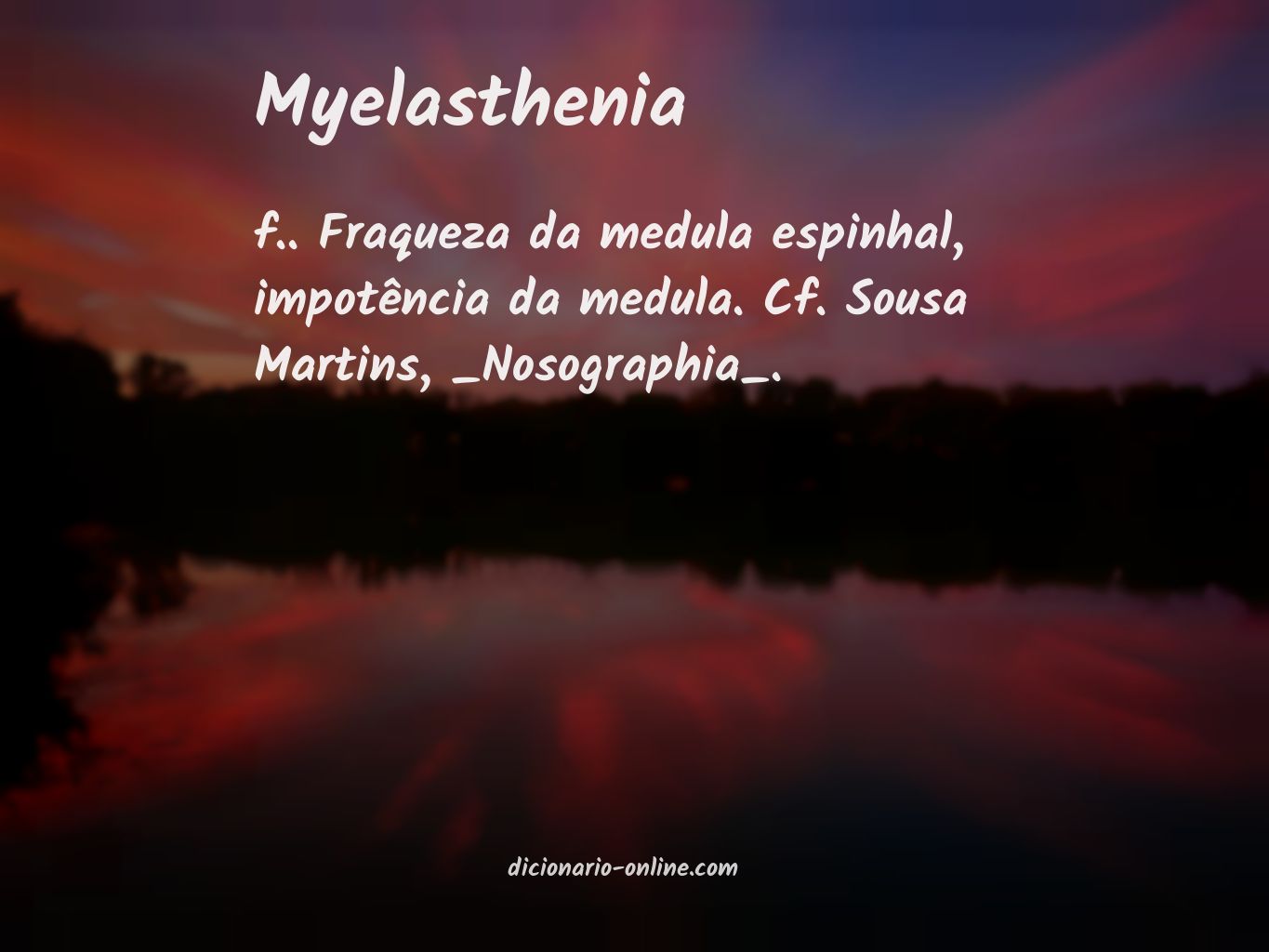 Significado de myelasthenia