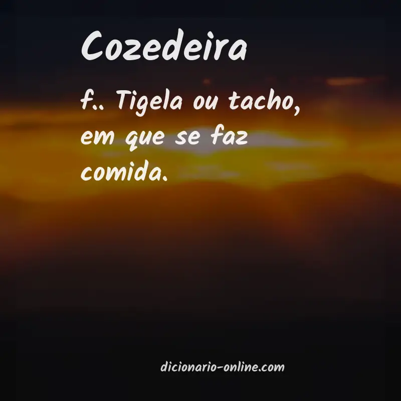 Significado de cozedeira