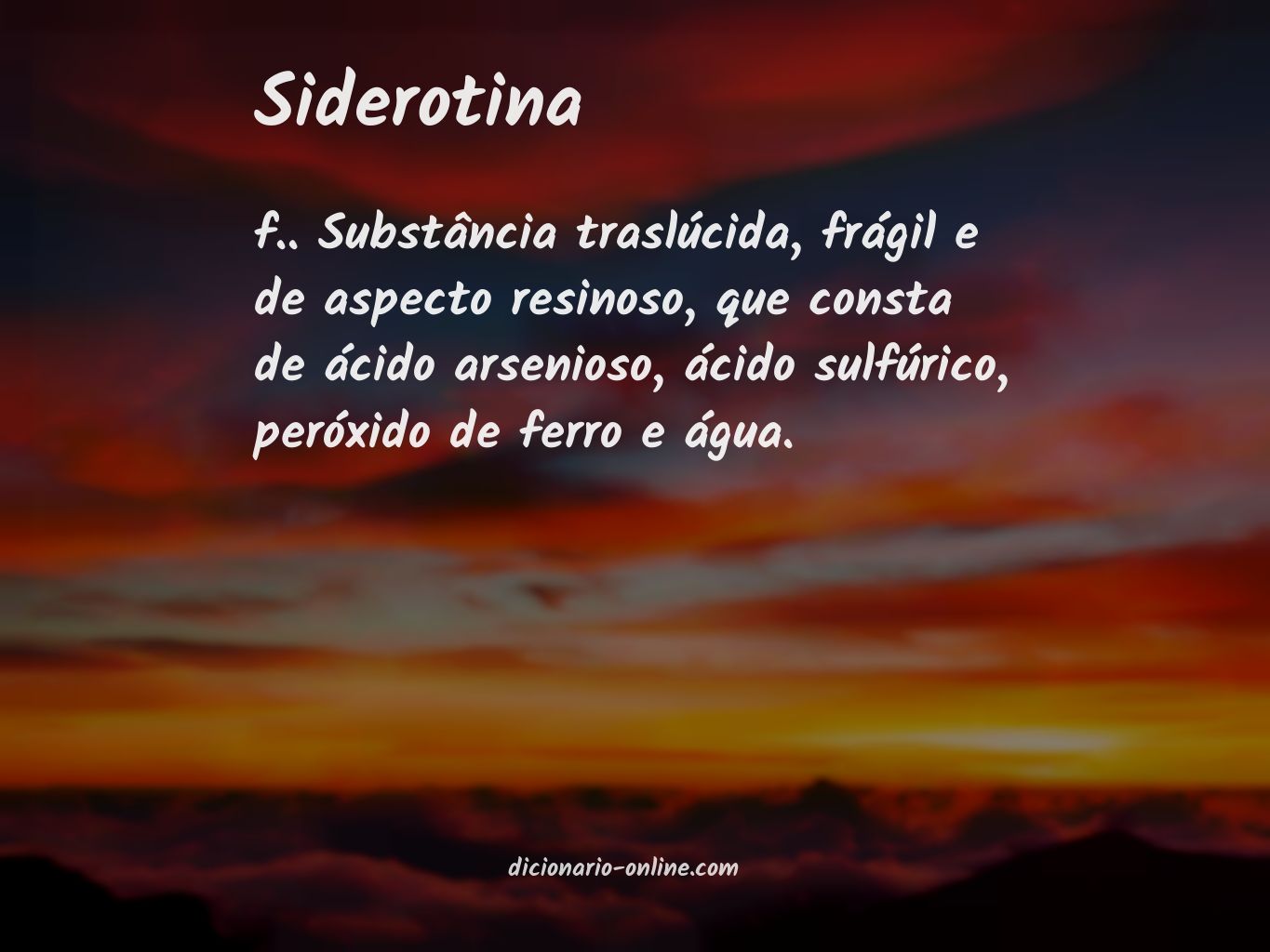 Significado de siderotina