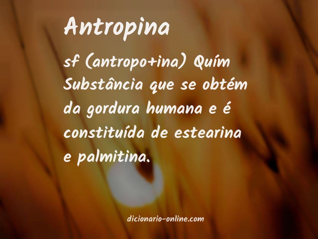 Significado de antropina