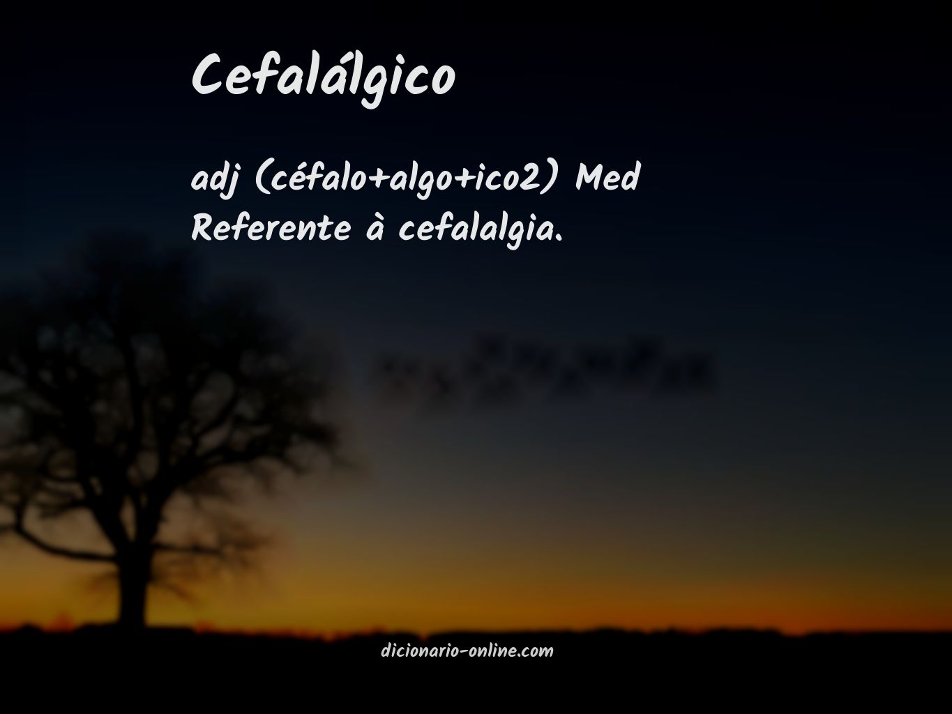 Significado de cefalálgico