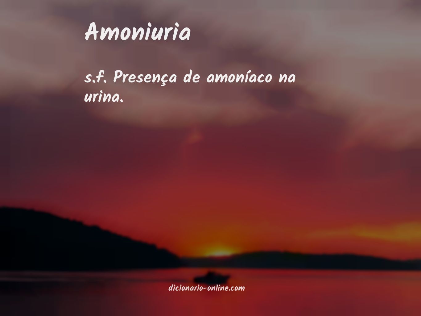 Significado de amoniuria