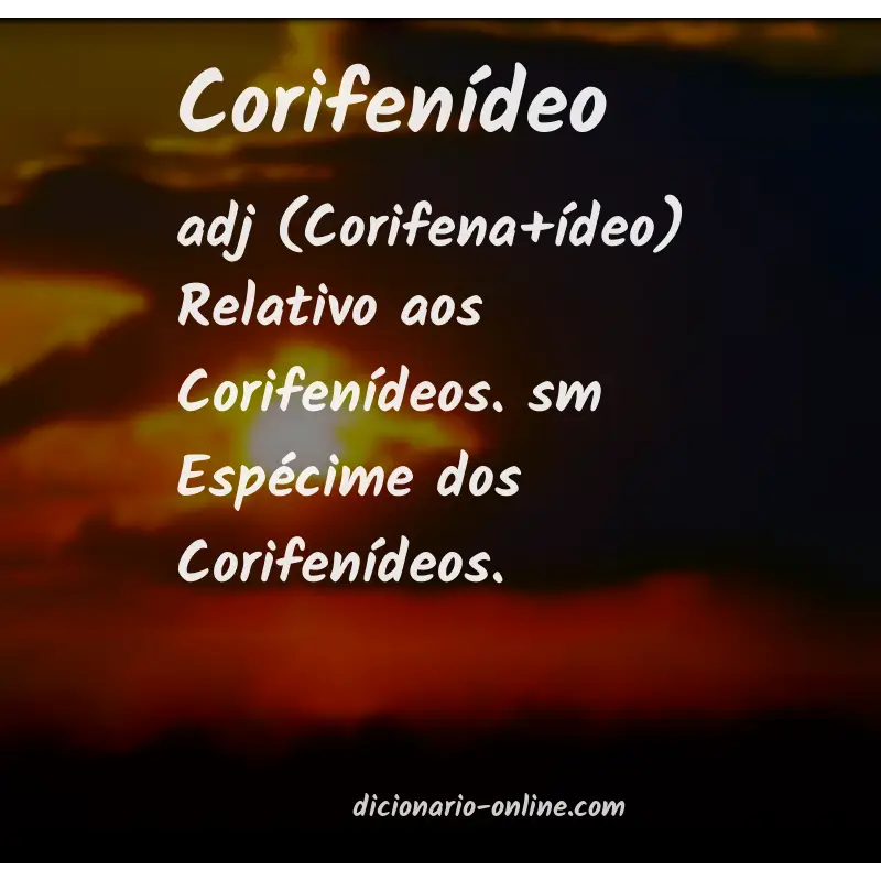 Significado de corifenídeo