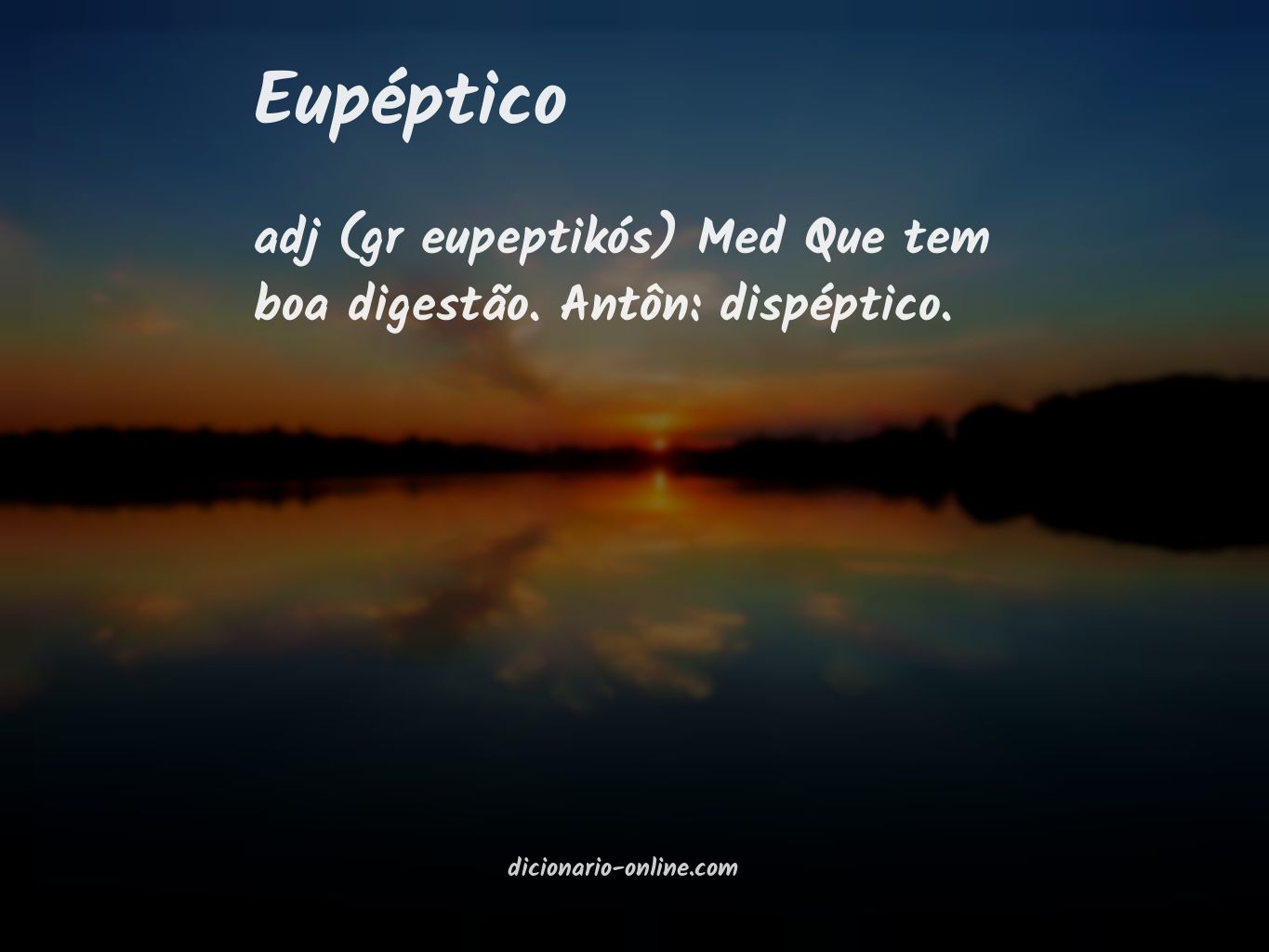 Significado de eupéptico