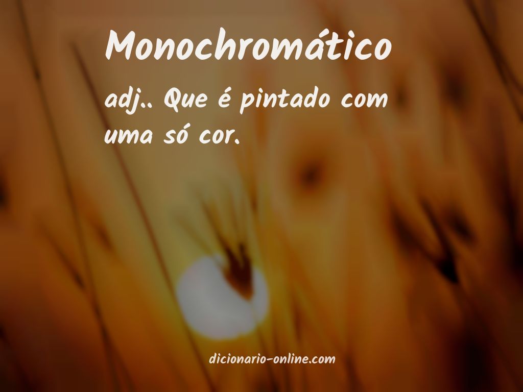 Significado de monochromático