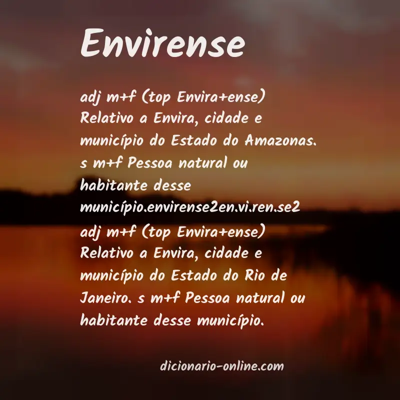 Significado de envirense