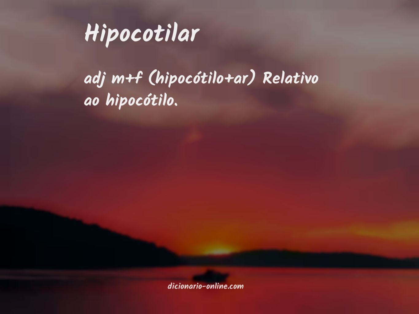 Significado de hipocotilar