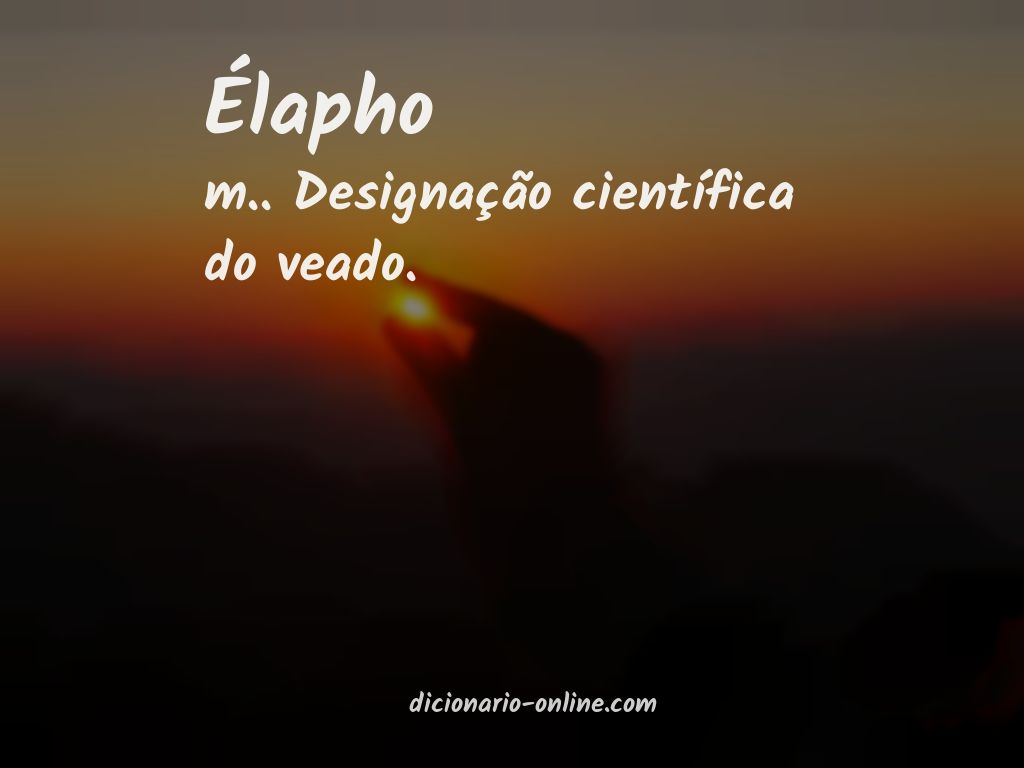 Significado de élapho