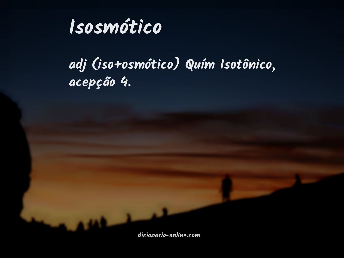 Significado de isosmótico