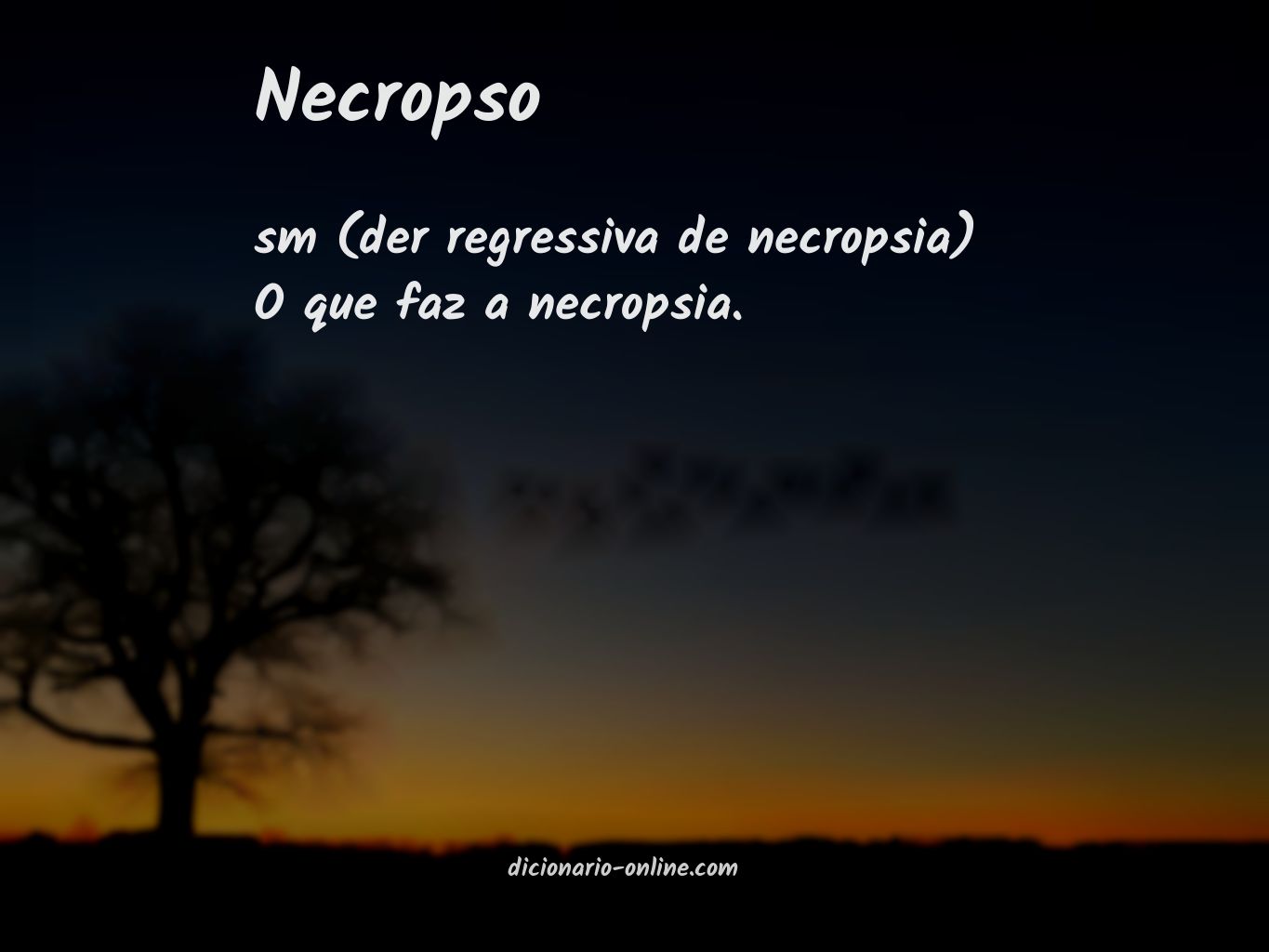 Significado de necropso