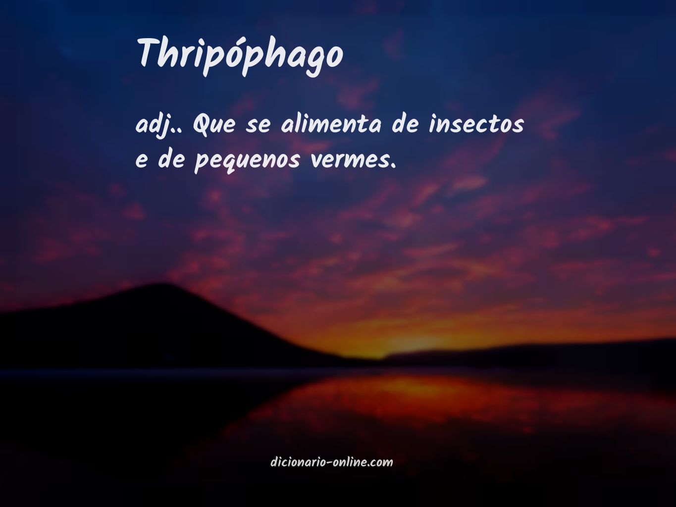 Significado de thripóphago