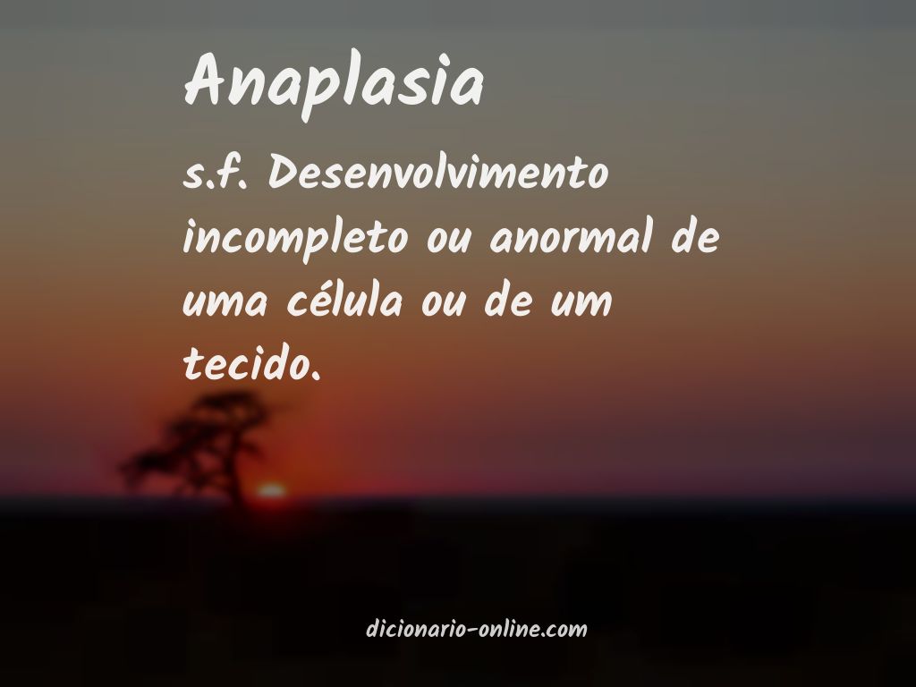 Significado de anaplasia