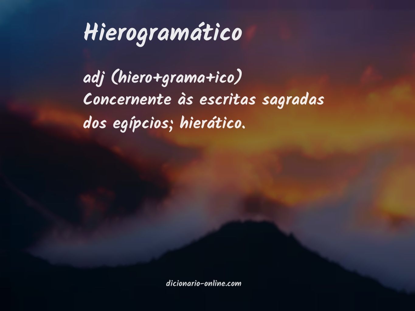 Significado de hierogramático