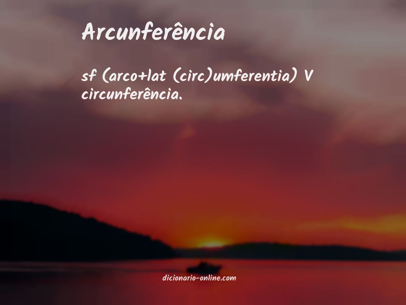 Significado de arcunferência