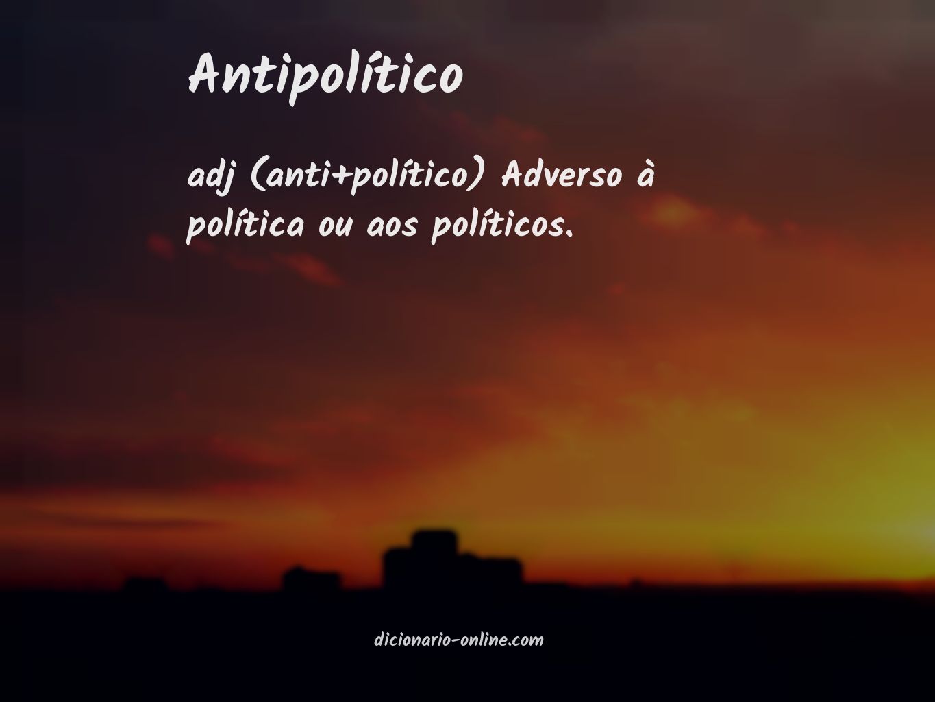 Significado de antipolítico