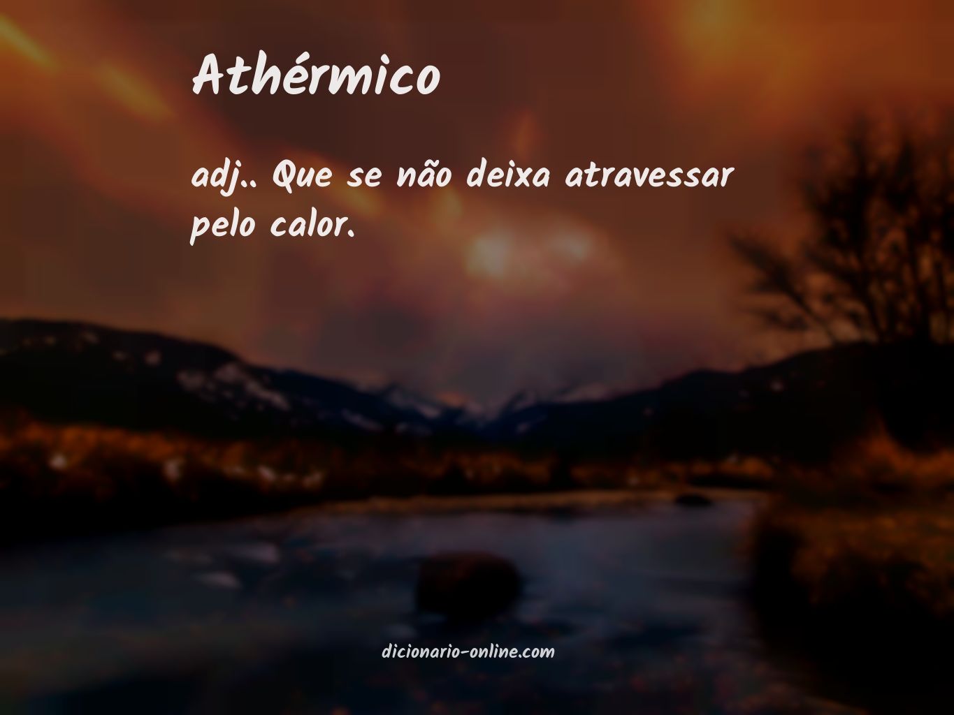 Significado de athérmico