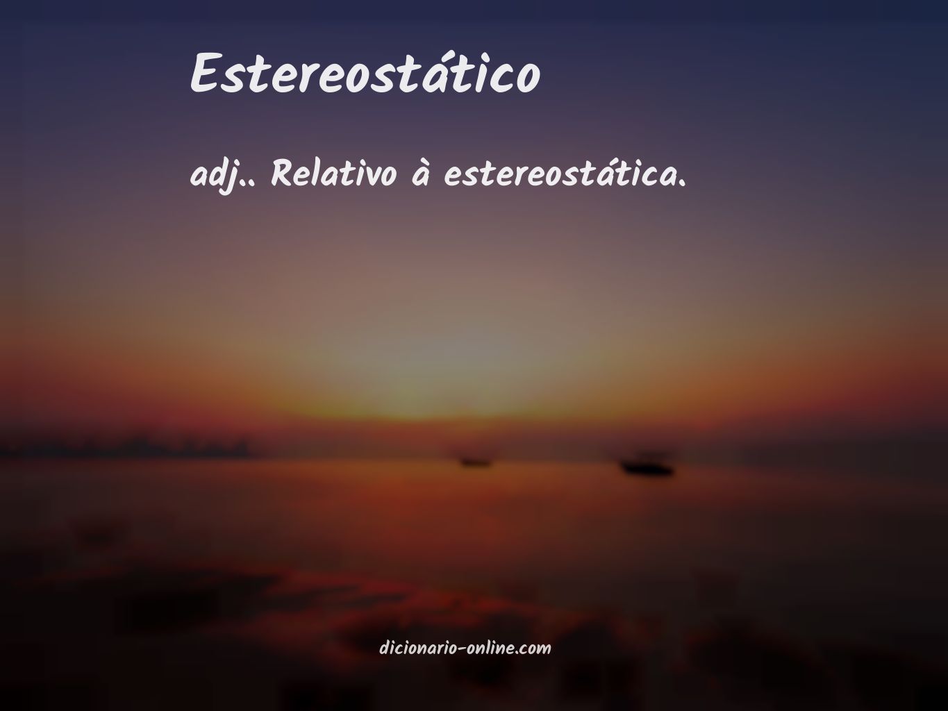 Significado de estereostático