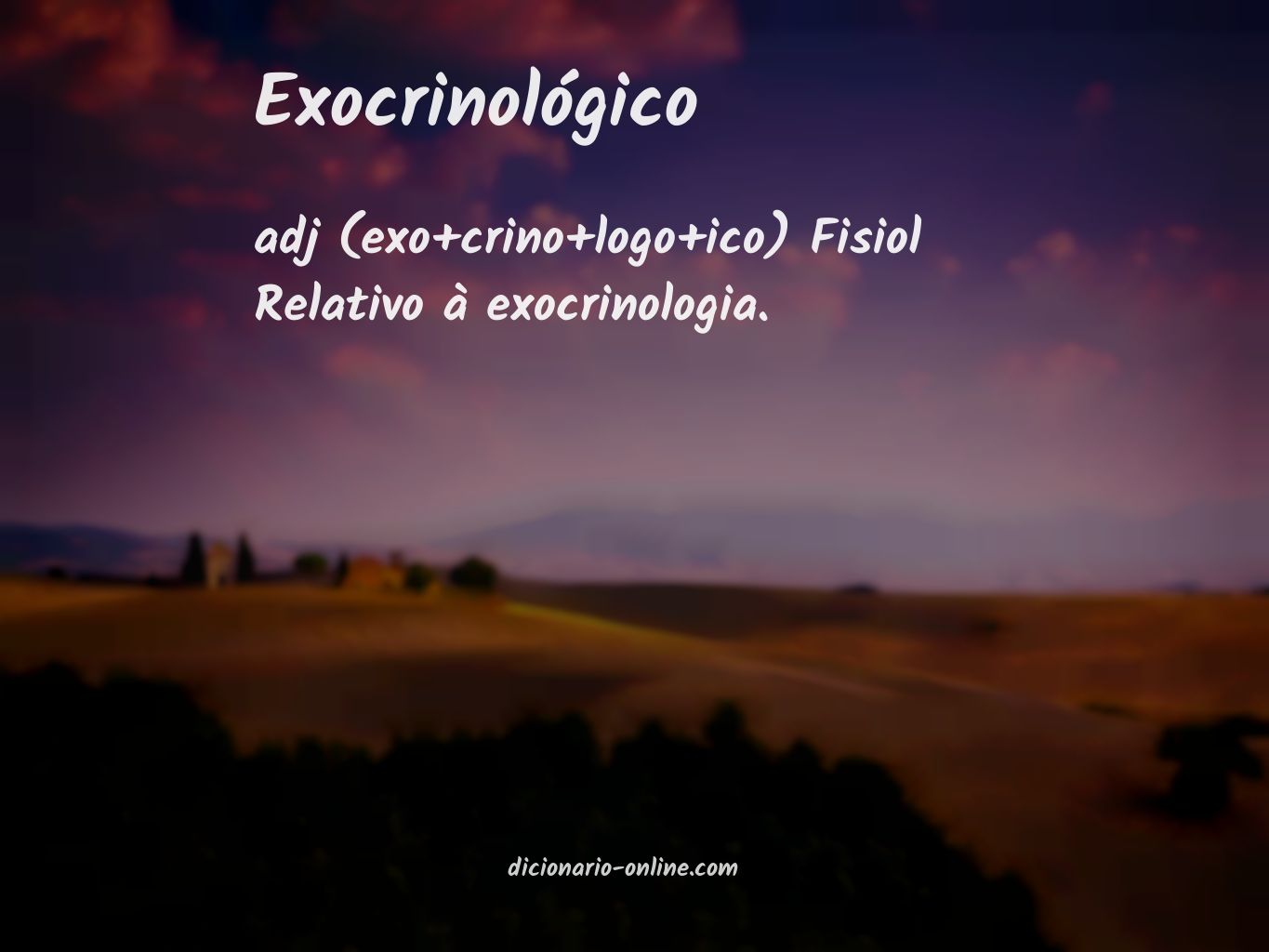 Significado de exocrinológico