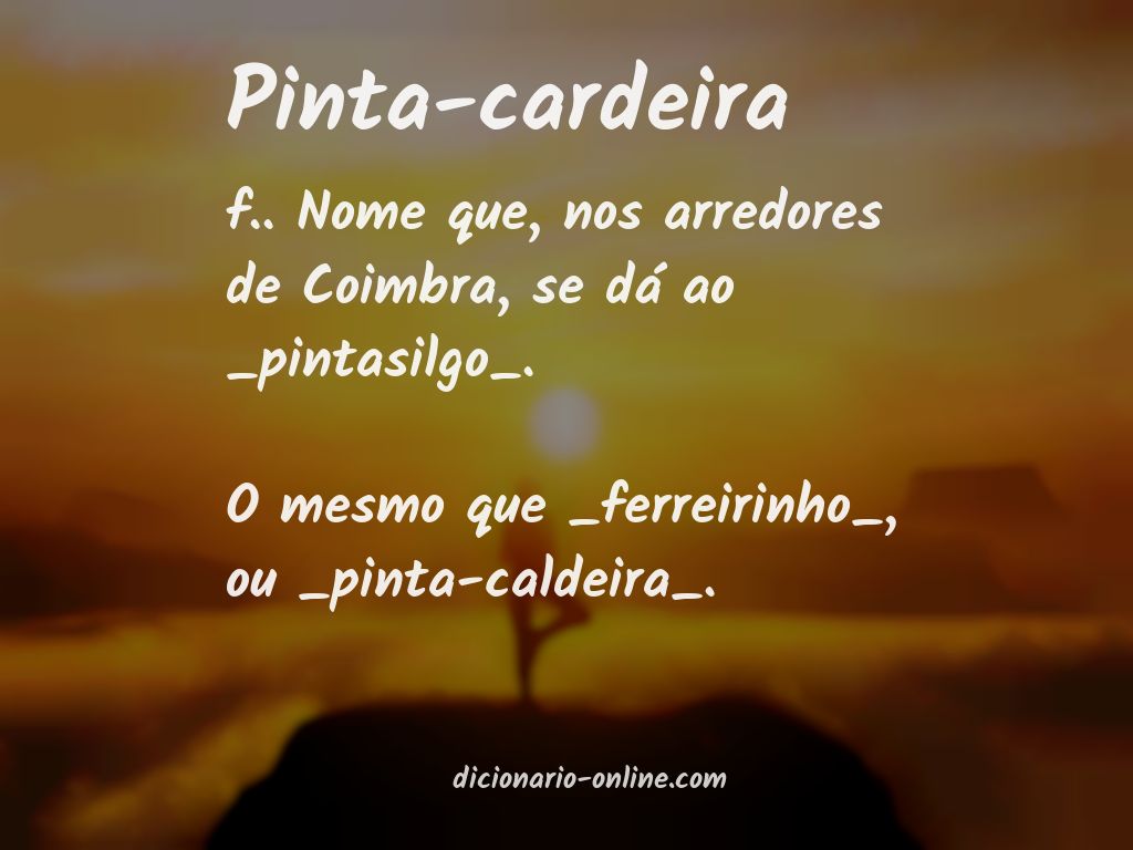 Significado de pinta-cardeira