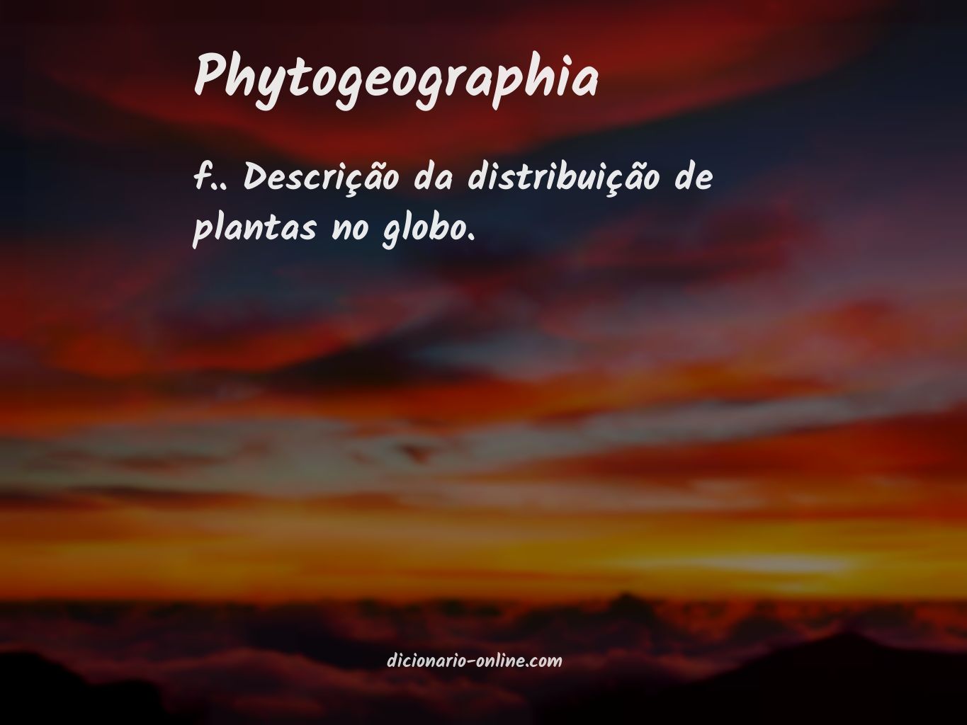 Significado de phytogeographia