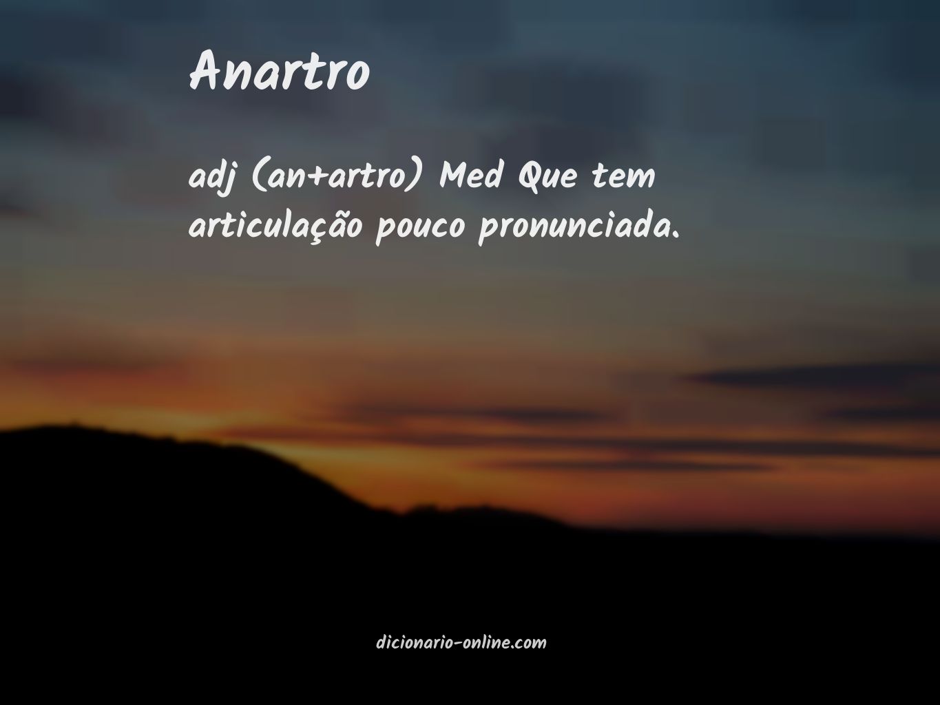 Significado de anartro