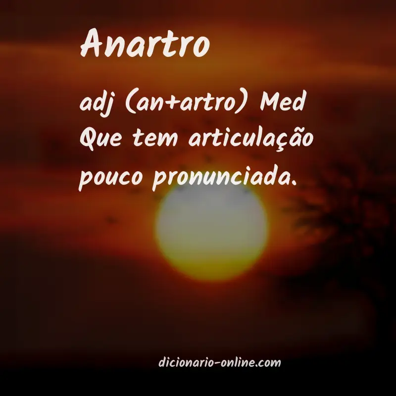Significado de anartro