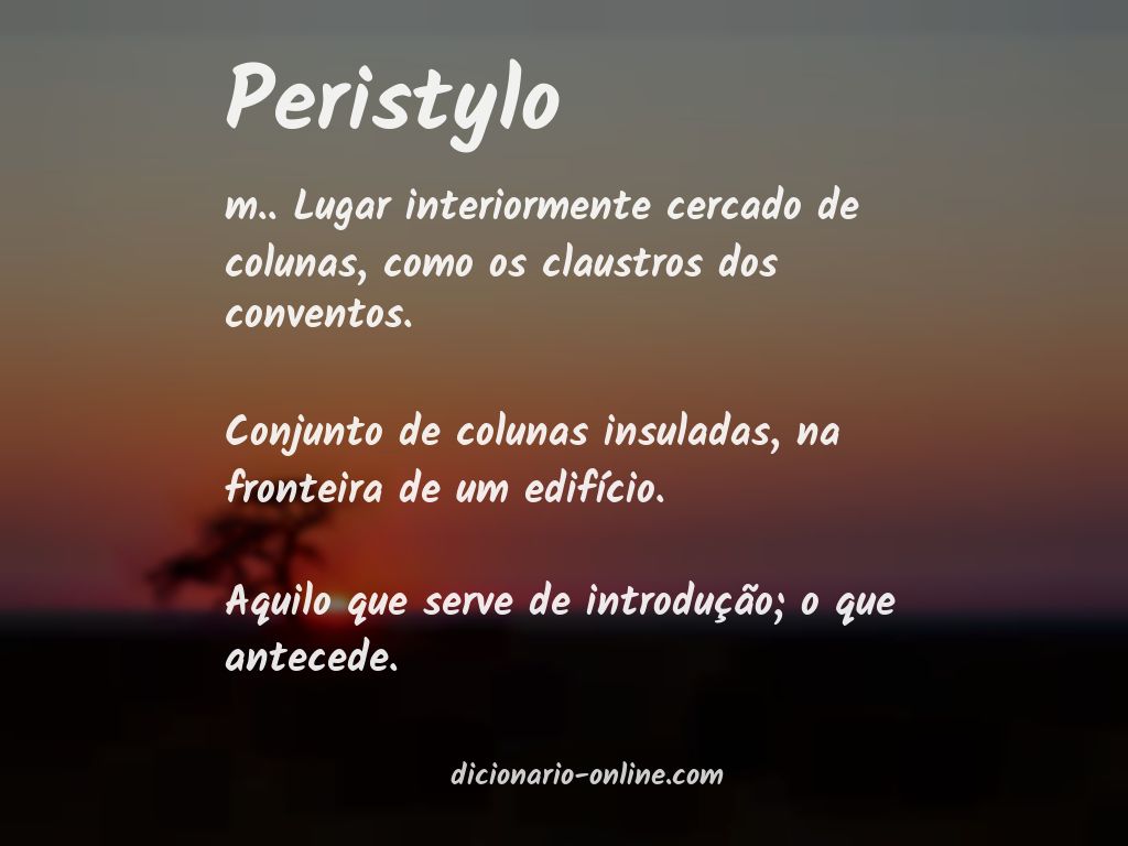 Significado de peristylo