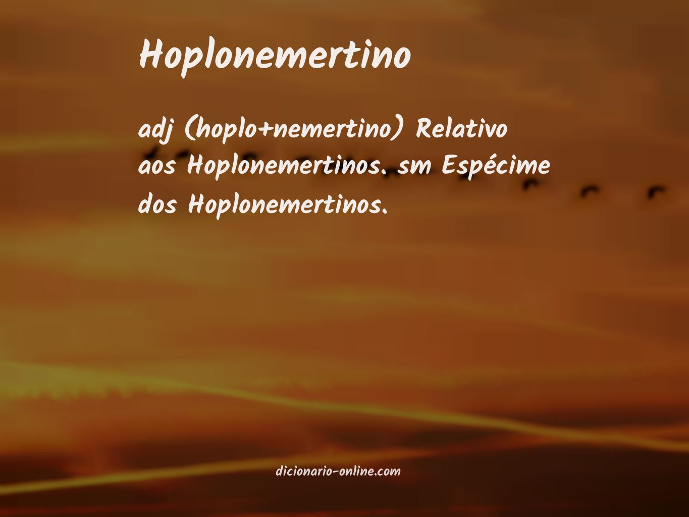 Significado de hoplonemertino