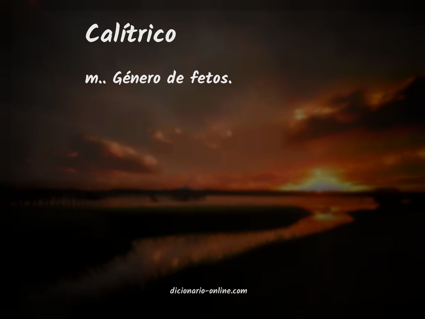 Significado de calítrico